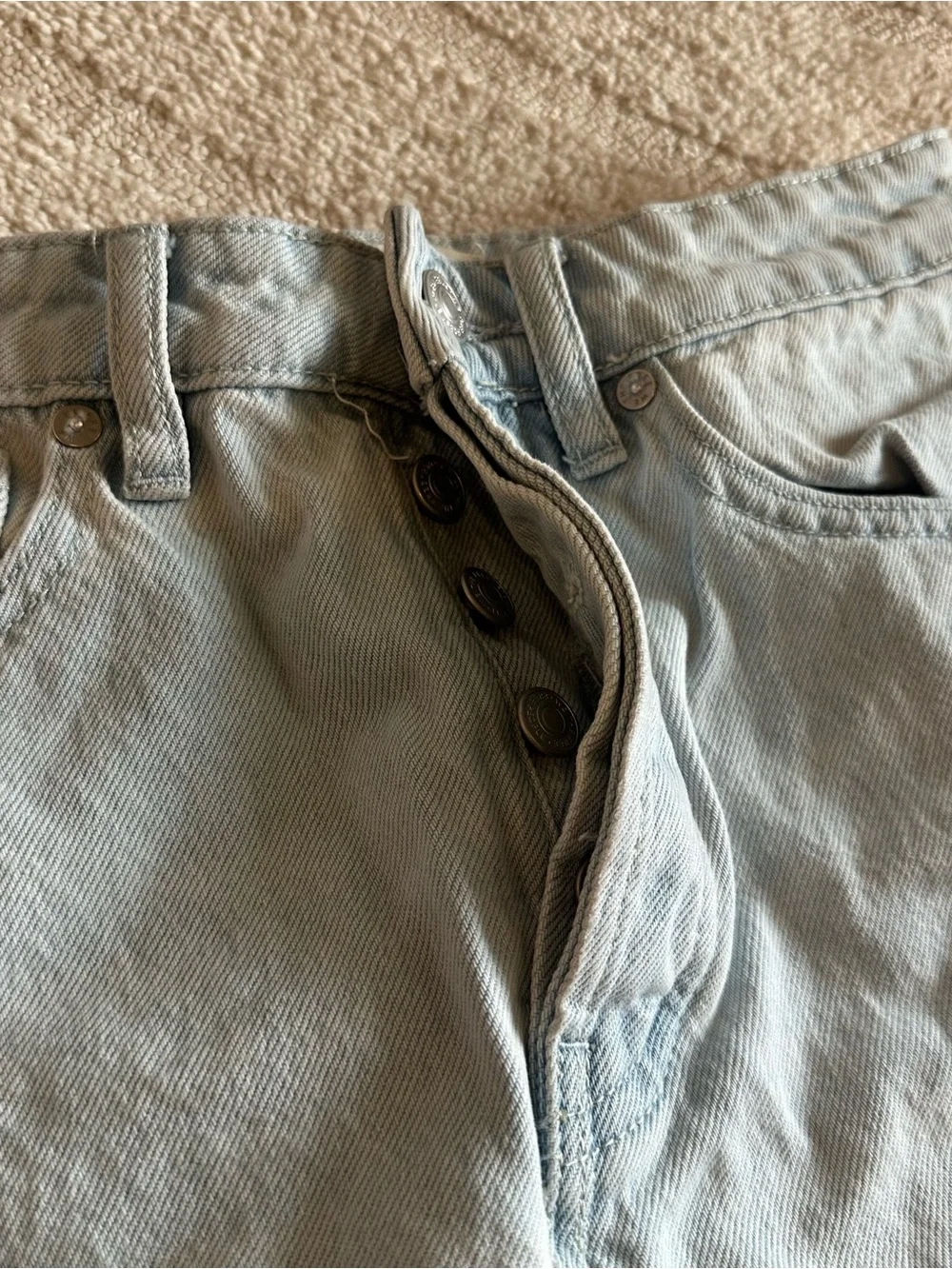 Free People We The Free Going Rogue Distressed Denim Skirt